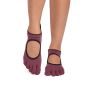 Toesox - Ultra Fine Knit Bellarina Full Toe Love Hard 防滑五趾襪 棗紅色 - 細碼 (最低購買數量: 2件)