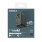Momax 1-World 140W 4-插口 + AC旅行充電插座 UA16