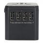 Verbatim - 5 Ports 旅行充電器[4 x USB+1 x Type-C] - 黑色
