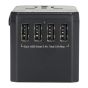 Verbatim - 5 Ports 旅行充電器[4 x USB+1 x Type-C] - 黑色