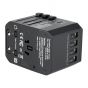 Verbatim - 5 Ports 旅行充電器[4 x USB+1 x Type-C] - 黑色