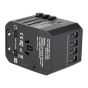 Verbatim - 5 Ports 旅行充電器[4 x USB+1 x Type-C] - 黑色
