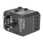 Verbatim - 5 Ports 旅行充電器[4 x USB+1 x Type-C] - 黑色