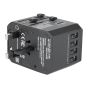 Verbatim - 5 Ports 旅行充電器[4 x USB+1 x Type-C] - 黑色