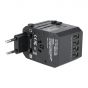 Verbatim - 5 Ports 旅行充電器[4 x USB+1 x Type-C] - 黑色