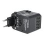 Verbatim - 5 Ports 旅行充電器[4 x USB+1 x Type-C] - 黑色