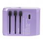 Verbatim - 5 Ports 旅行充電器[4 x USB+1 x Type-C] - 紫色