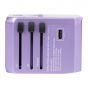 Verbatim - 5 Ports 旅行充電器[4 x USB+1 x Type-C] - 紫色