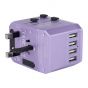 Verbatim - 5 Ports 旅行充電器[4 x USB+1 x Type-C] - 紫色