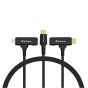 Verbatim - 120cm USB-C & Lightning 2合1充電傳輸線