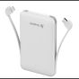 [3C CCC 認證] Hedonic - 5000mAh (18.5 Wh) 輕巧充電池(連Lightning & USB-C 嵌入式充電線 [黑色/白色]