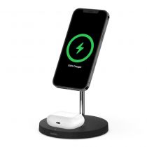 Belkin BOOST CHARGE  PRO MagSafe 2 合 1 無線充電座 - 黑色 / 白色 (Belkin-WIZ010MY) (預計送貨時間:7-10日)