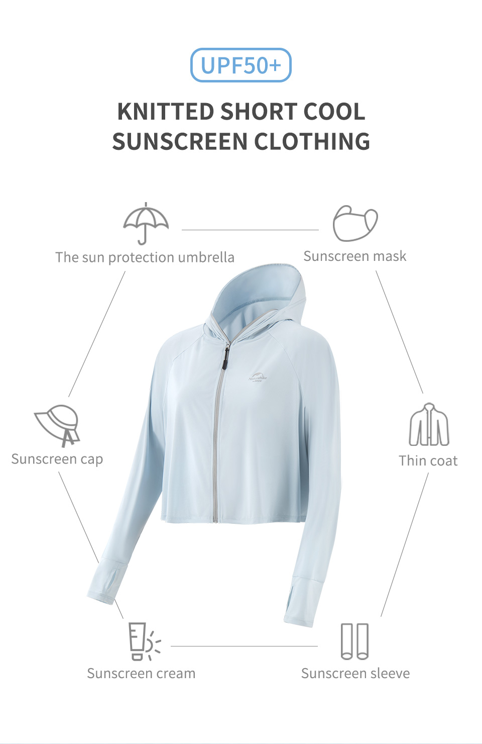Naturehike - Outdoor long-sleeved with cap sunscreen clothing