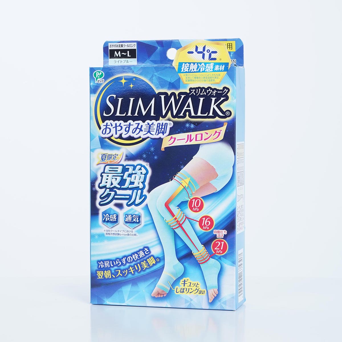 日本SLIMWALK PH772夏限定涼感露趾壓力襪（睡眠／家居用）