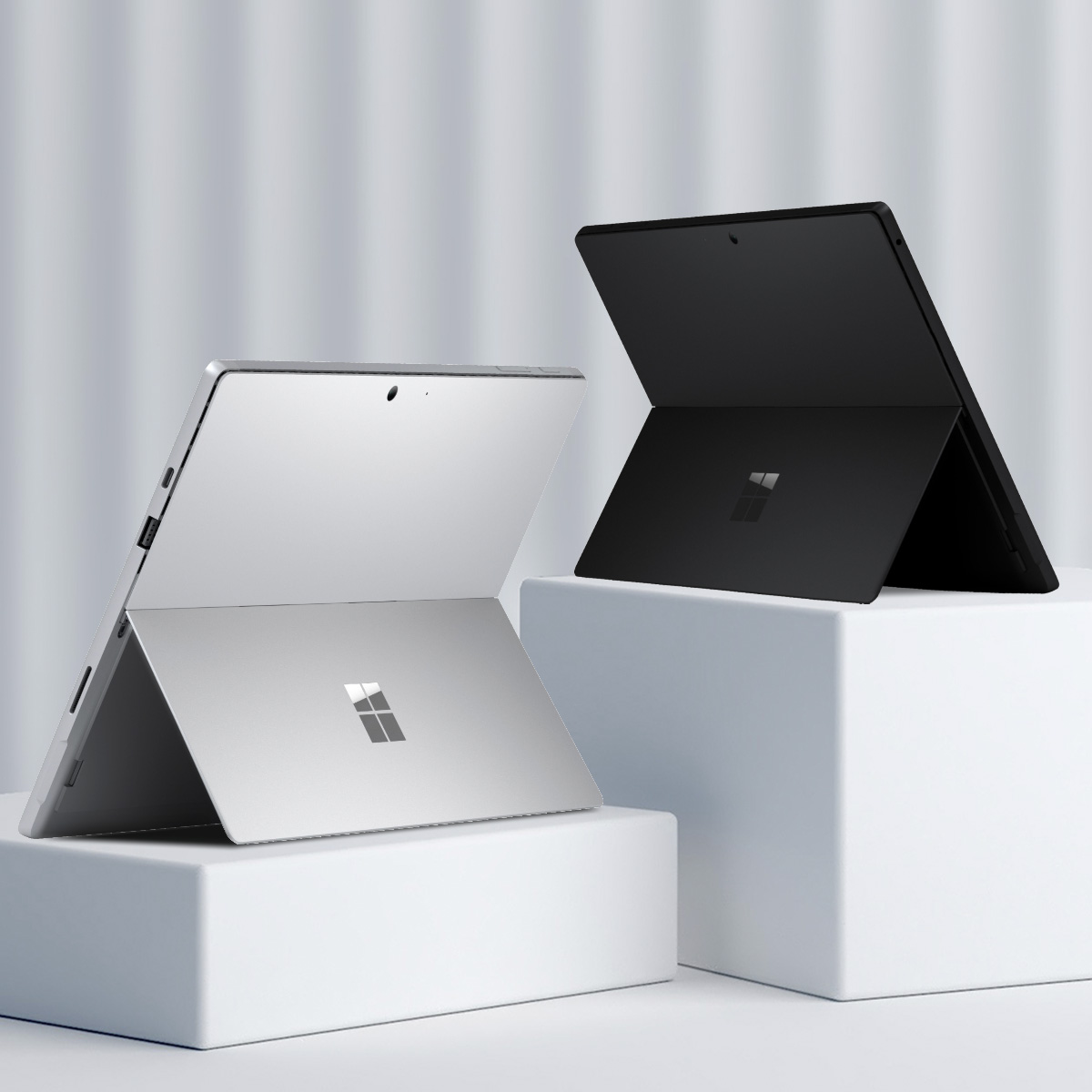 Surface Pro 7具備白金色及霧黑色兩種色調。